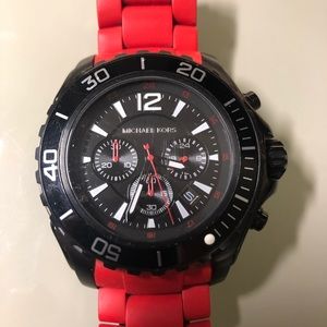 Michael Kors Watch Red/ Black